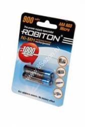 Аккумулятор AAA (мизинчиковый) Robiton R03 900mAh Ni-MH BL2, 08796
