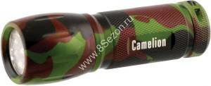 Camelion фонарь ручной LED5107-9ML (3xR3 в компл.) 9св/д 0.8W (35lm), камуфляж/алюминий, BL