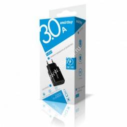 Сетевое ЗУ SmartBuy® FLASH, QC3.0, 3 А, черное, 1 USB (SBP-1030)