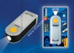 Uniel фонарь автомобильный S-CL012-C (3xR03) 15св/д+1св/д (20lm), белый/пластик, магнит, BL