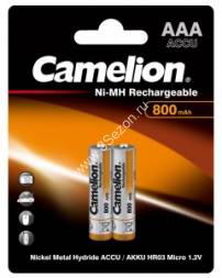 Аккумулятор AAA (мизинчиковый) Camelion R03 800mAh Ni-MH BL2