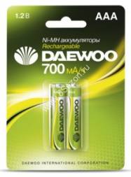 Аккумулятор AAA (мизинчиковый) Daewoo /R03 700mAh Ni-MH BL2