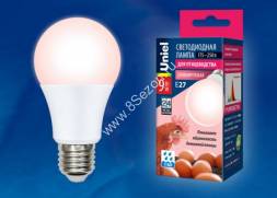 Uniel лампа св/д димм. для яйценоскости E27 9W(450lm) 60x110 LED-A60-9W/SCEP/E27/FR/DIM IP65