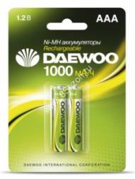 Аккумулятор AAA (мизинчиковый) Daewoo /R03 1000mAh Ni-MH BL2
