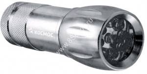 Космос фонарь ручной 2508-В-LED (3xR03 в компл.) 9св/д (100lm), серебр./алюминий, BL