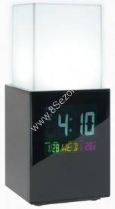 Jazzway св-к декоративный AJ1-ST01 (черный) часы, термометр, барометр, сенс. управл., выдвижной