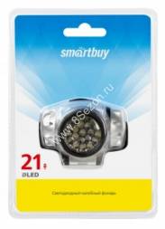Smartbuy фонарь налобный SBF-HL006-K (3xR03) 21св/д (32lm), черный/пластик+металл,4 режима