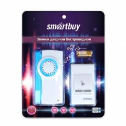 SmartBuy звонок дверной беспроводной цифр. 100м,32 мелодии, 2xAAA/A23 с кнопкой белый SBE-11-DP2-32