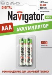Аккумулятор AAA (мизинчиковый) Navigator /R03 800mAh Ni-MH BL2 94461