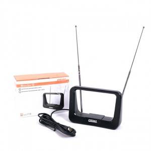 Антенна комнатная Сигнал SAI-119 (МВ+ДМВ+DVB-T2) активная, 24-28db, кабель 3м, б/п 12V в/к