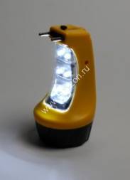 Smartbuy фонарь ручной SBF-87-Y (акк. 4V 0.5 Ah) 4св/д+6св/д, желтый/пластик, вилка 220V