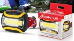 Ultraflash фонарь налобный LED5358 (3xLR6) 1св/д 1W(100lm) черный/пластик, 3 реж., коробка с окном