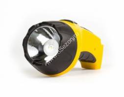 Smartbuy фонарь ручной SBF-90-Y (акк. 4V 0.8 Ah) 1св/д 3W (100lm), желтый/пласт+мет, вилка 220V, BL