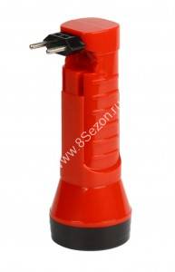 Smartbuy фонарь ручной SBF-95-R (акк. 4V 0.5 Ah) 7св/д, красный/пластик, вилка 220V