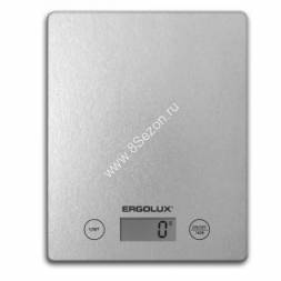 Весы кухонные электронные ERGOLUX ELX-SK02-С03 серые, до 5 кг, 20*14см, ЖК дисплей, 1xCR2032 84621