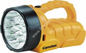 Camelion фонарь-прожектор LED29317 (акк. 6V 4Ah) 19св/д 1.2W(48lm), желтый+черный/пластик, з/у 220V
