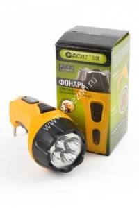 Garin фонарь универсальный Accu LED400 (акк. 4V 250mAh) 4св/д, желтый/пластик
