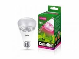 Camelion лампа св/д для рассады и растений E27 10W(120°) 18мкм/с, прозрачная 107x60 LED10-PL/BIO/E27