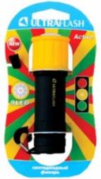 Ultraflash фонарь ручной LED15001-B (3xR03) 9св/д (40lm), желт.+черный/пластик, BL