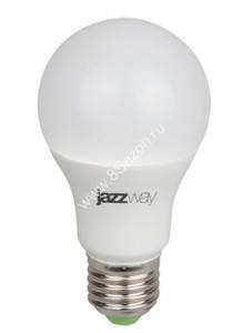 Jazzway лампа св/д для растений A60 E27 9W 10мкм/с матовая IP20 60x112 .5002395