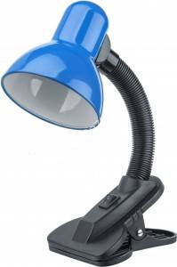 Navigator светильник настол. NDF-C011-60W-B-E27 прищепка, синий, 61641