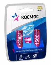 Аккумулятор AA (пальчиковый) Космос /R6 1500mAh Ni-MH BL2