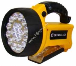 Ultraflash фонарь-прожектор LED3712 AccuProfi (акк. 4V 2Ah) 19св/д+8св/д (70lm),желт/пластик,автоЗУ