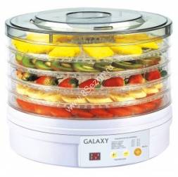Электросушилка д/овощей Galaxy GL2631, 5 прозр. поддонов, 12л, вентилятор, 350Вт белая