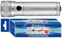 Ultraflash фонарь ручной UF12LED (3xR03) 12св/д (25lm), металлик/алюминий, ремешок
