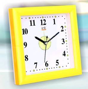 Часы-будильник IRIT IR-606, 16*5*16см, настен. крепл., пластик (AA*1шт нет в компл.)