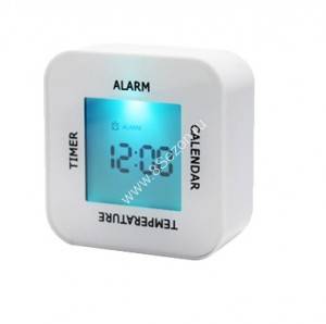 Часы-будильник IRIT IR-609 подсветка, будильник/термометр/секундомер/календарь (AAА*2шт нет в компл)