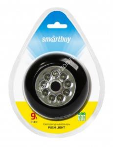 Smartbuy фонарь кемпинговый SBF-118-K (3xR03) PUSH LIGHT 9 LED черный