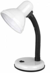 Ultraflash UF-301 C01 св-к настольный E27 60W металл/пластик белый, в коробке